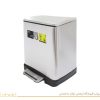 سطل پدالی مستطیل 40 لیتری مدل 9268 استیل مات